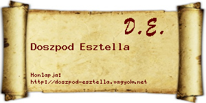 Doszpod Esztella névjegykártya